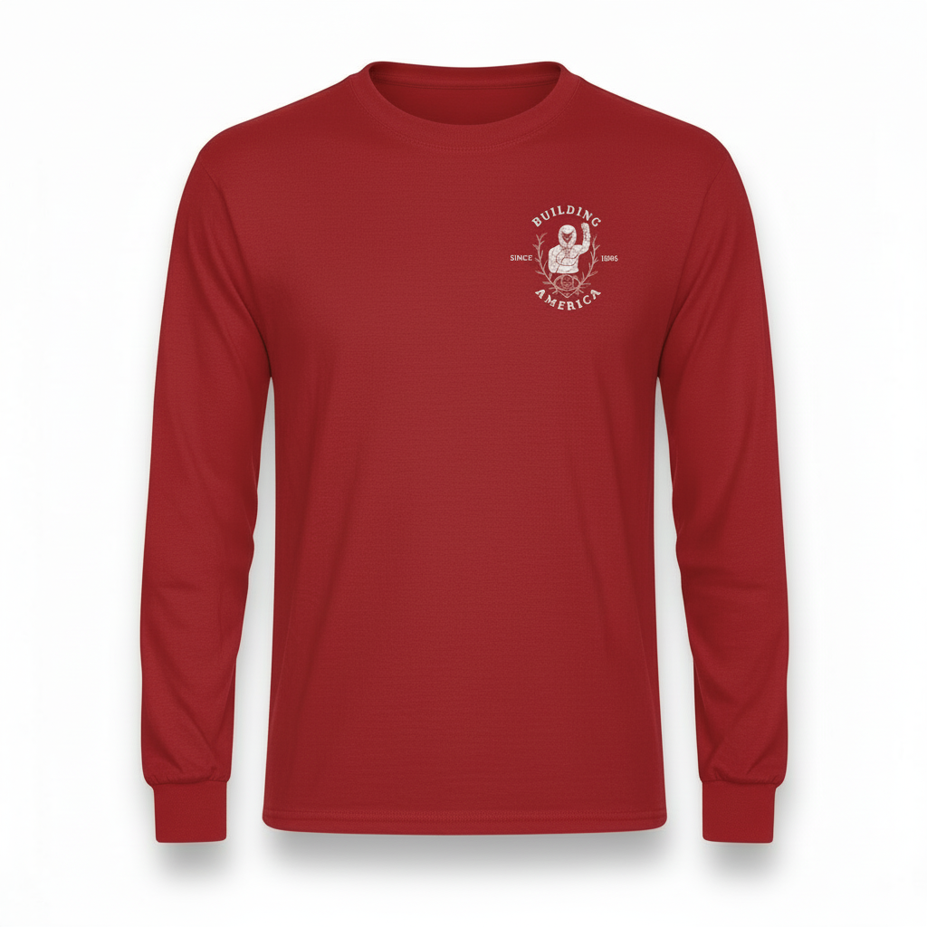 Ironworker Eagle - Red Long Sleeve