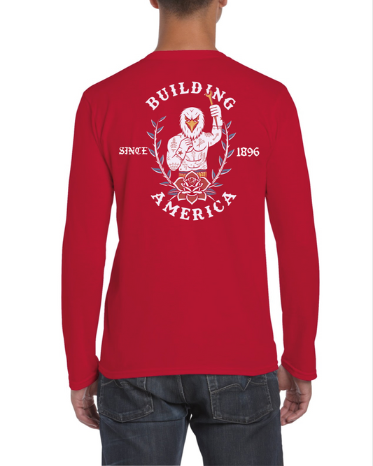 Ironworker Eagle - Red Long Sleeve