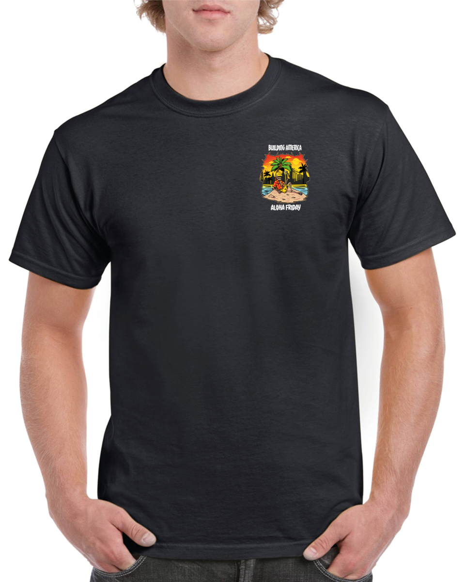 Ironworker Aloha Friday - Black Short Sleeve