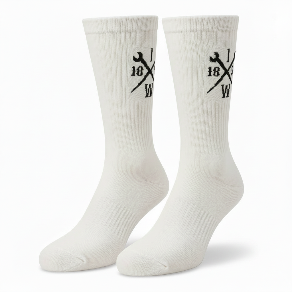 White - 1896 socks (1pair) – BUILDING AMERICA APPAREL