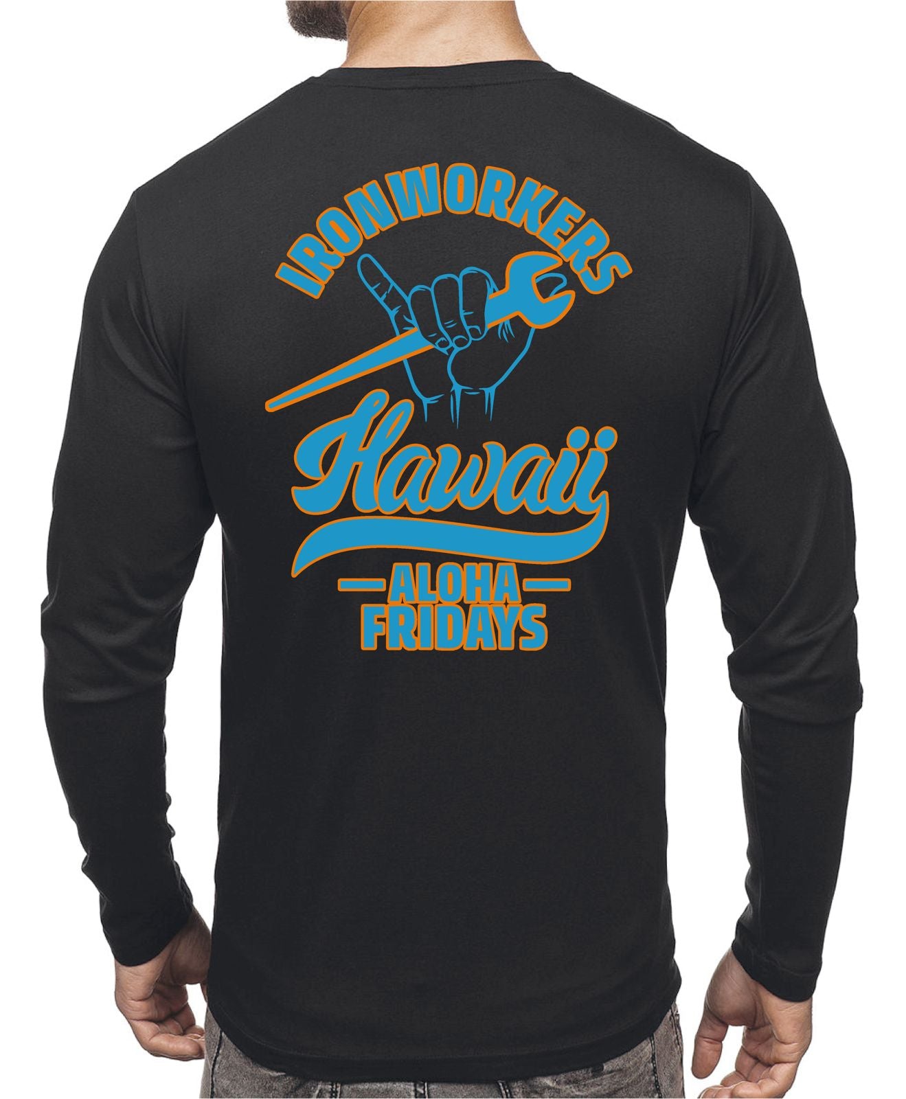 Ironworker Hawaiian Friday - Black Long Sleeve