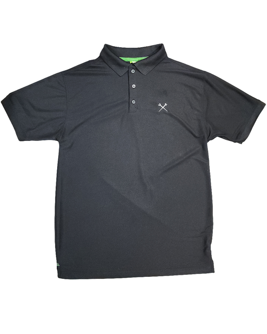 Embroidered Ironworker Black Polo