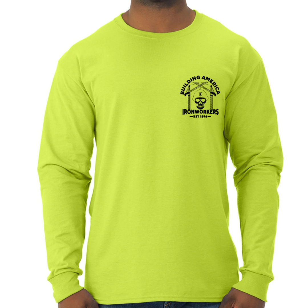 Yellow High Visibility Shirt - Crane Skull Ironworker