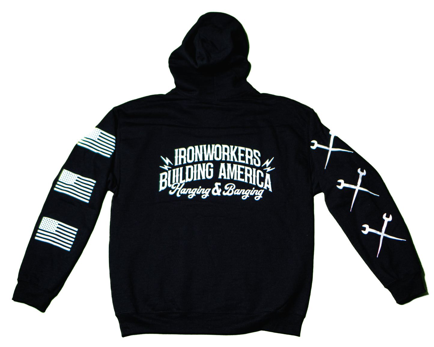 Hanging & Banging Black Ironworker Hoodie