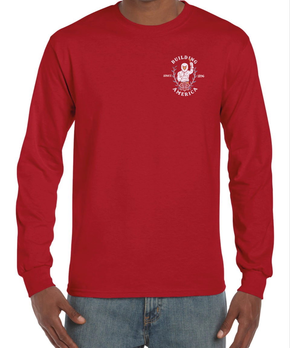 Ironworker Eagle - Red Long Sleeve