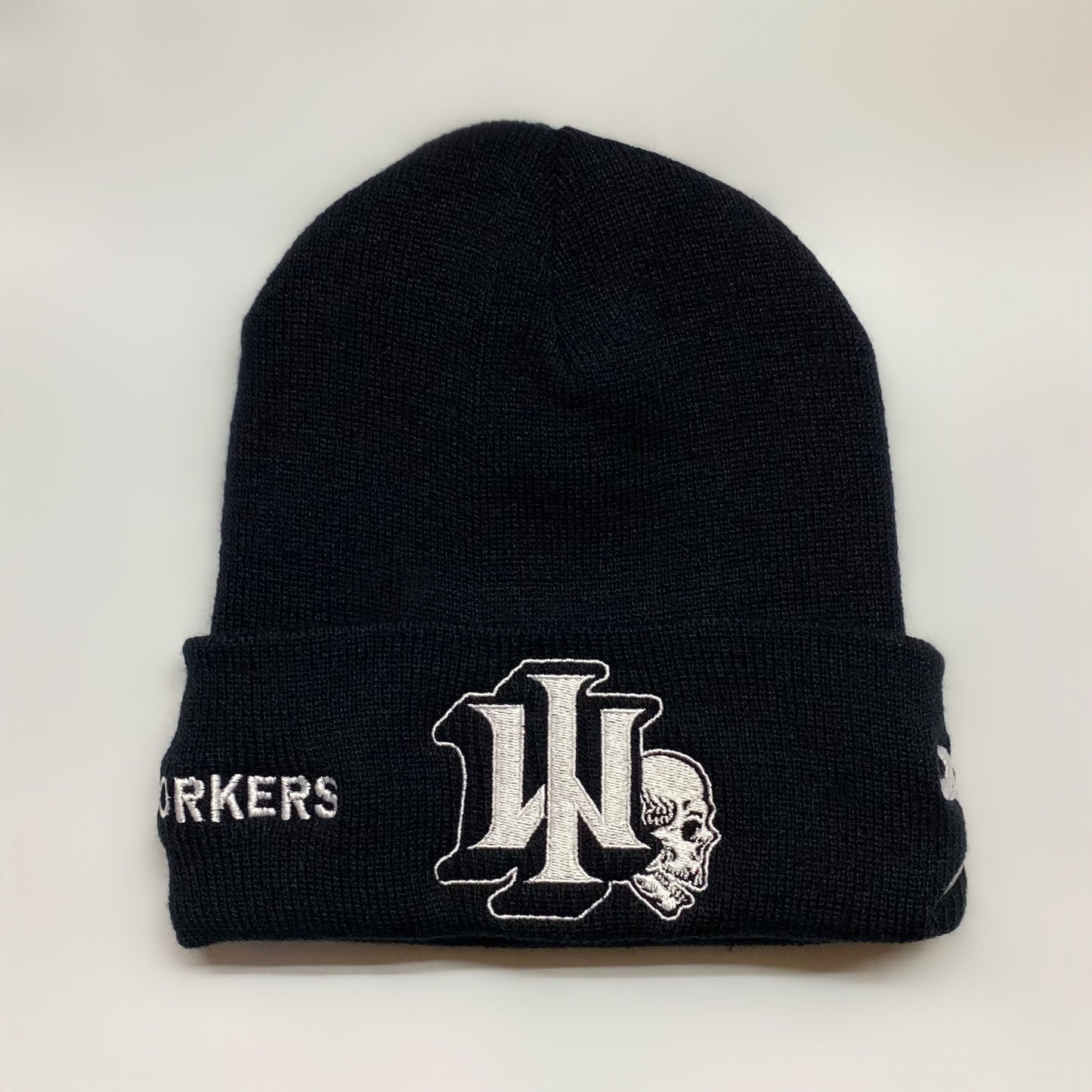 IW Skull - Black - Ironworker Cuffed Beanie