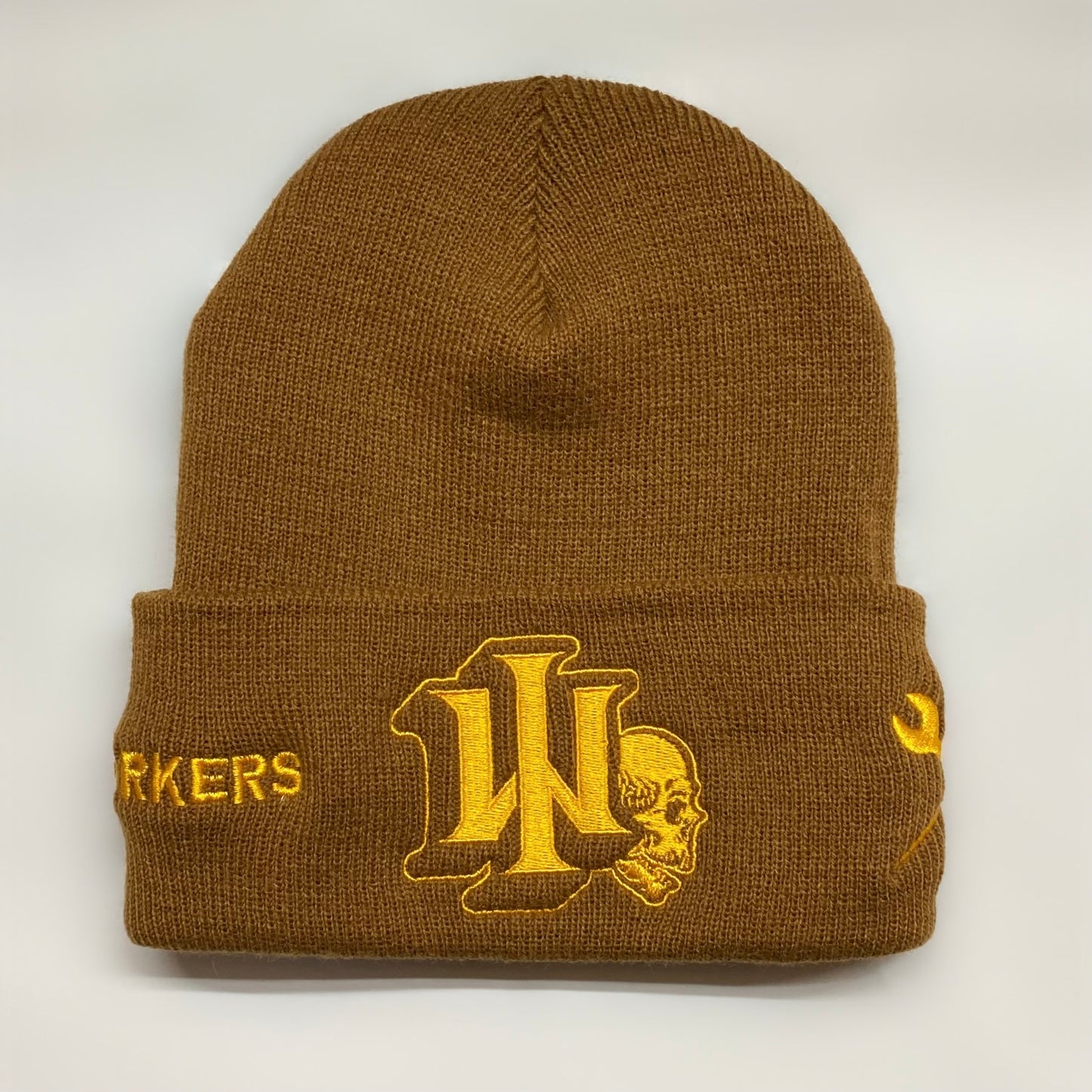 IW Skull - Caramel - Ironworker Cuffed Beanie