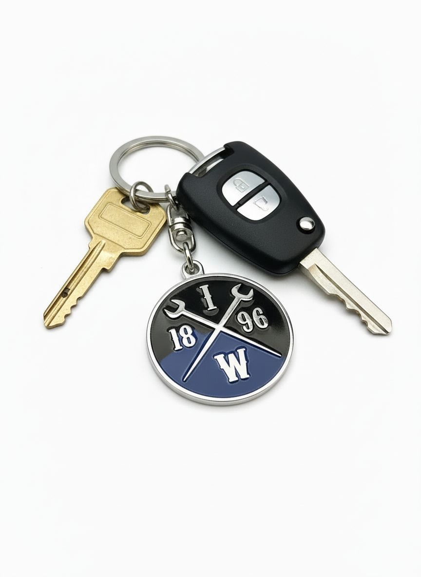 3D Ironworker Keychain 1.5" x 1.5"