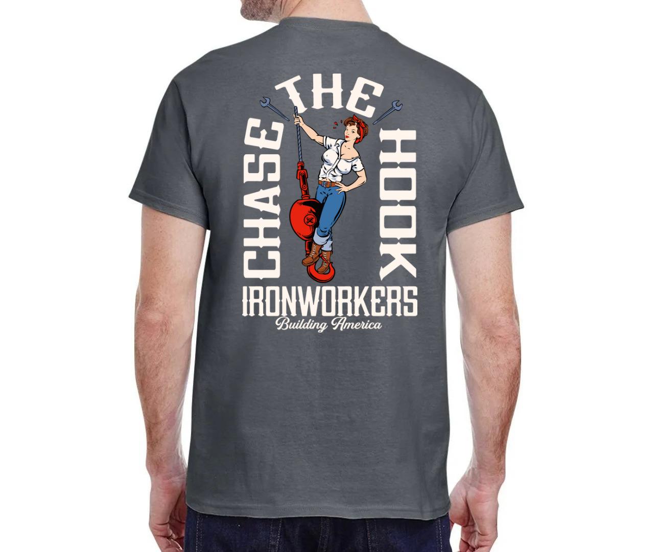 Chase The Hook - Charcoal Ironworker Short Sleeve