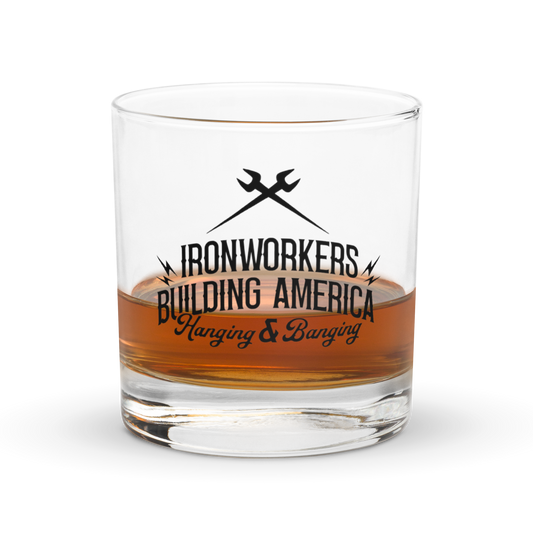 Ironworkers Building America - Rocks glass