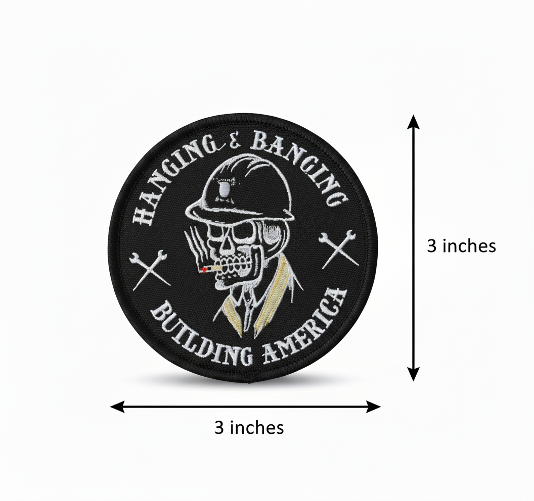 Skull Ironworker- Iron-On Patch