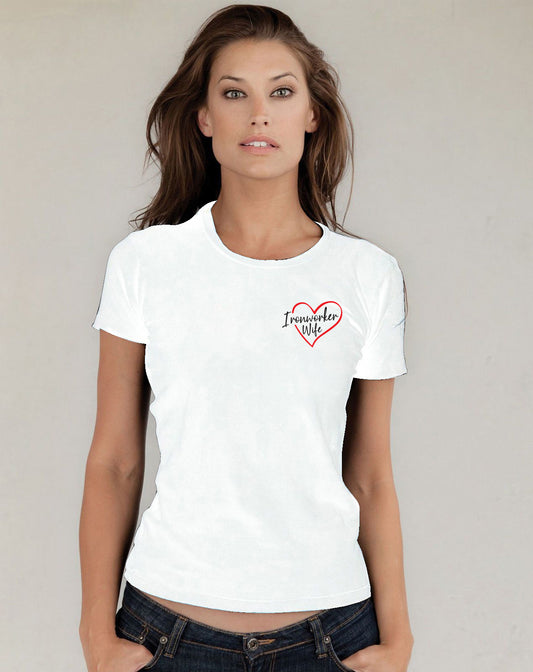 Ironworker Wife - White Short Sleeve (Fitted T-Shirt)