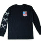 USA Flag- Black Long Sleeve T-shirt